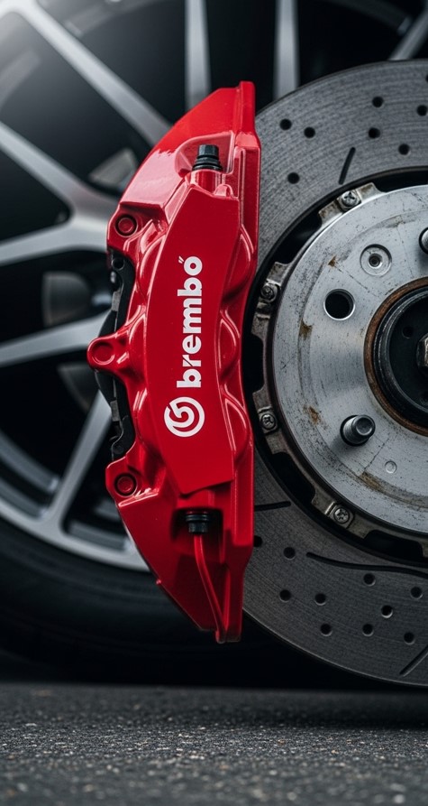 Brembo en ZS Motor: frenos de alto rendimiento para tu auto con instalación y mantención experta — cambio de pastillas de freno, discos de frenado y reparación de frenos profesional en Santiago y Viña del Mar.
